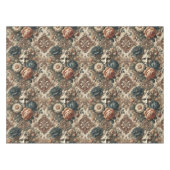 石の顔と疲れた夜 – ゴシック様式の大きなパターン テーブルクロス (正面(横))