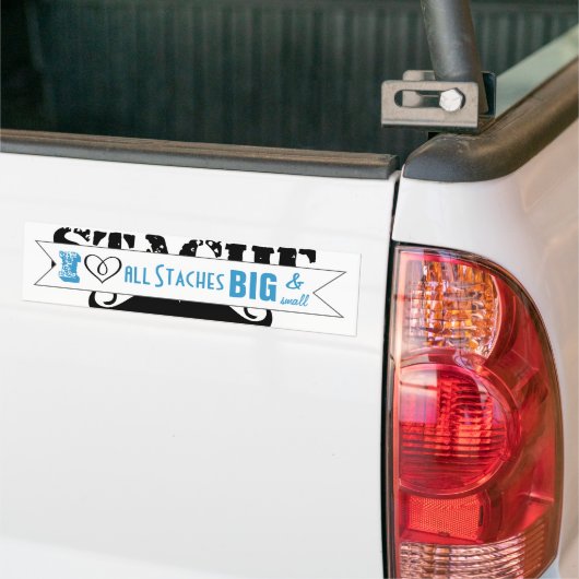 石の髭の模様 バンパーステッカー (トラック上)