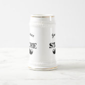 石の髭の模様 ビールジョッキ (中央)