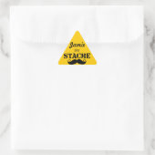 石の髭の模様 三角形シール (バッグ)