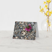 石の~のデスヴァレーのメッセージカードからの花 カード (黄色い花)