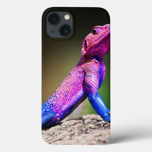石のMwanzaの頭部の平らなAgama Case-Mate iPhoneケース (裏面)