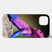 石のMwanzaの頭部の平らなAgama Case-Mate iPhoneケース (裏面 (横))