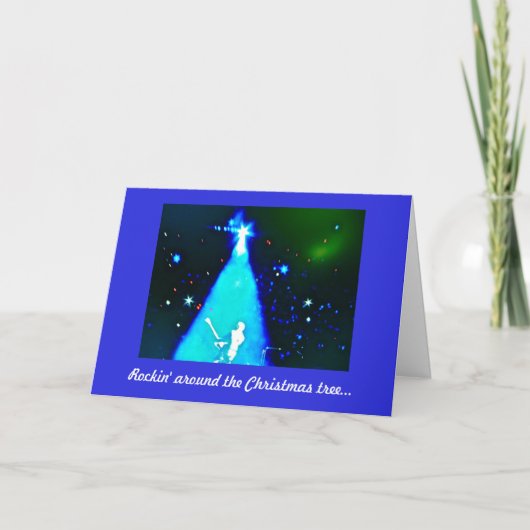 石のnロール音楽クリスマスカード シーズンカード (正面)