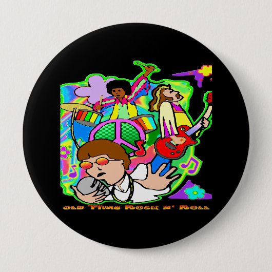 石のN昔のロール 缶バッジ (正面)