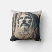 石は救い主を刻み私の岩である クッション (正面)