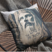 石は救い主を刻み私の岩である クッション