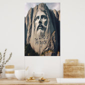 石は救い主を刻み私の岩である ポスター (キッチン)