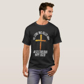 石は転がされた キリスト教 イースター 信仰 Tシャツ (正面フル)