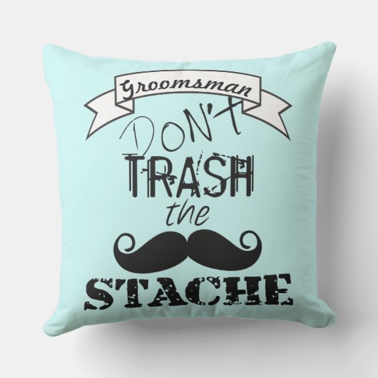 石ひげヒップスターの猟師をゴミにしないで アウトドアクッション (裏面)