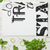 石ひげ口ひげレトロヒップスターをゴミにしないで キッチンタオル (折り畳み)