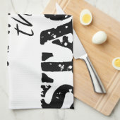 石ひげ口ひげレトロヒップスターをゴミにしないで キッチンタオル (四つ折り)