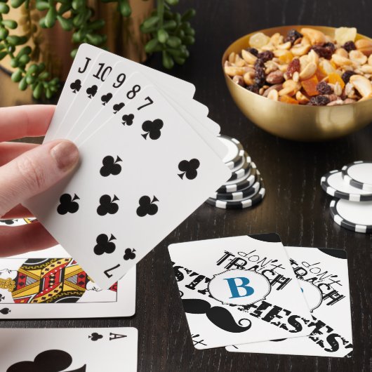 石ひげ口ひげレトロヒップスターをゴミにしないで トランプ (インサイチュ)