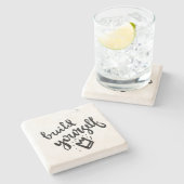 石やる気を起こさせるコースター ストーンコースター (横)