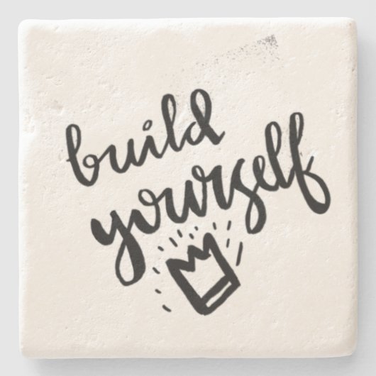 石やる気を起こさせるコースター ストーンコースター (正面)