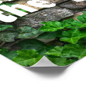 石やる気を起こさせる壁ツタ ポスター (角)