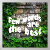 石やる気を起こさせる壁ツタ ポスター (正面)