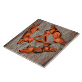 石をモチーフにした3ウサギシンプルの銅グロー タイル (側面)