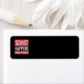 石を収集する地質学が発生するSchist ラベル (インサイチュ)