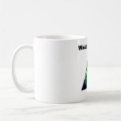 石を投げる人のマグ コーヒーマグカップ (左)