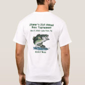 石を投げる人の第21低音のトーナメント Tシャツ (裏面)