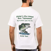 石を投げる人の第22年次低音のトーナメント Tシャツ (裏面)