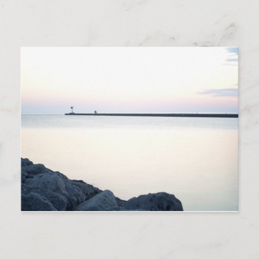 石を投げる ポストカード (正面)