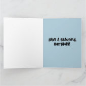 石を積み上げた石の石を積み上げた石の誕生日グリーティングカード カード (内部)