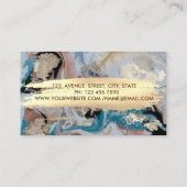 石エレガント大理石金箔ブラシストローク 名刺 (裏面)