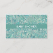 石エレガント点ベビーシャワーチケット招待状 名刺 (正面)