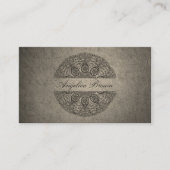 石エレガント質入りマンダラビジネスカード 名刺 (正面)