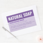 石カスタムけん包装成分ラベル 長方形シール (封筒)