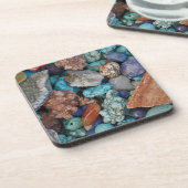 石カラフル岩石礫自然質感 コースター (左側)