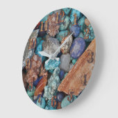 石カラフル岩石 ラージ壁時計 (傾斜)