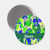 石カラフル形 マグネット (正面/裏面)