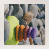 石カラフル石の石の写真 ジグソーパズル (横)