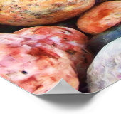 石カラフル石 – 川の絵画岩 ポスター (角)