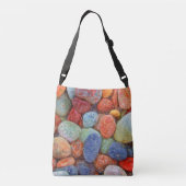 石カラフル、小石、岩と水 クロスボディバッグ (裏面)