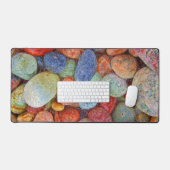 石カラフル、小石、岩と水 デスクマット (キーボード&マウス)