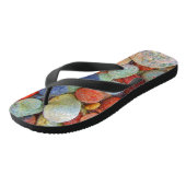 石カラフル、小石、岩と水 ビーチサンダル (アングル)