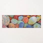 石カラフル、小石、岩と水 ヨガマット (正面(横))