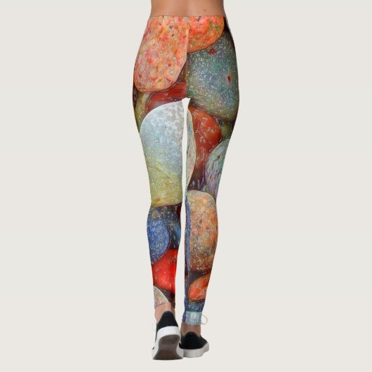 石カラフル、小石、岩 レギンス (裏面)