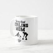 石カーリングウィンターアイススポーツカーラーママ コーヒーマグカップ (正面左)