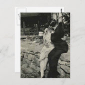 石キスをする壁に ポストカード (正面/裏面)