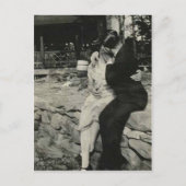 石キスをする壁に ポストカード (正面)