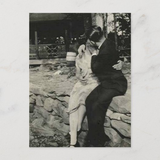 石キスをする壁に ポストカード (正面)