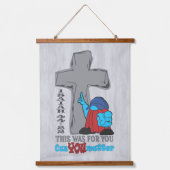 石クロスCuzあなたが問題イザヤ44:22 吊り下げ型タペストリー (正面)