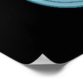 石クール石おもしろいけんプリン濃色BG ポスター (角)