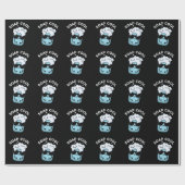 石クール石おもしろいけんプリン濃色BG ラッピングペーパー (フラット)