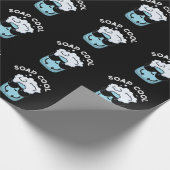 石クール石おもしろいけんプリン濃色BG ラッピングペーパー (角)